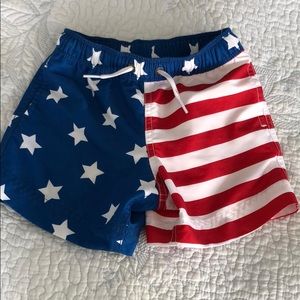 COPY - Boys size 3 Hanna Andersson flag swim trun…